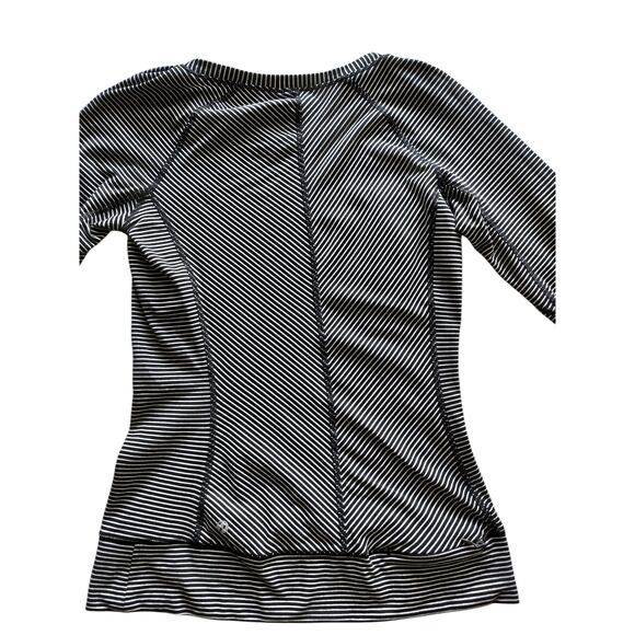 Lululemon Women's Race Your Pace Long Sleeve White Black Sweatshirt Top Size 6 - Picture 6 of 12